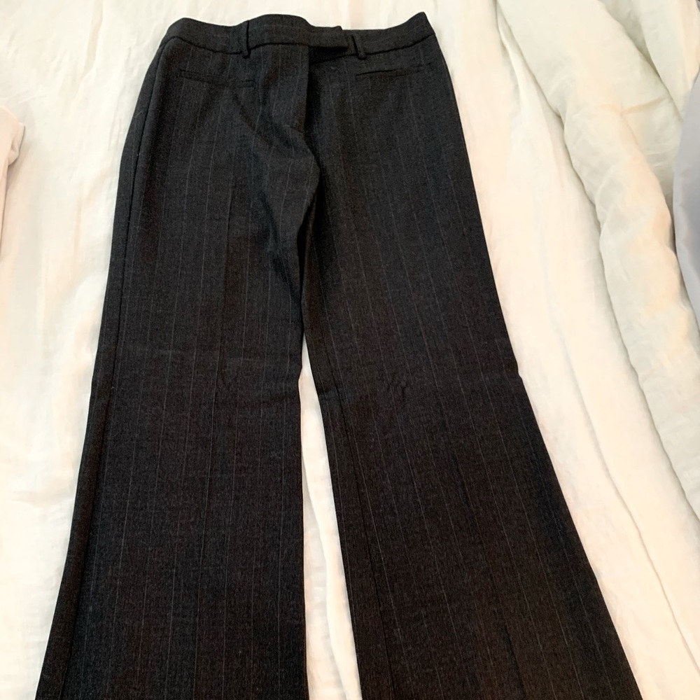 BCBG Grey pin striped dress pants